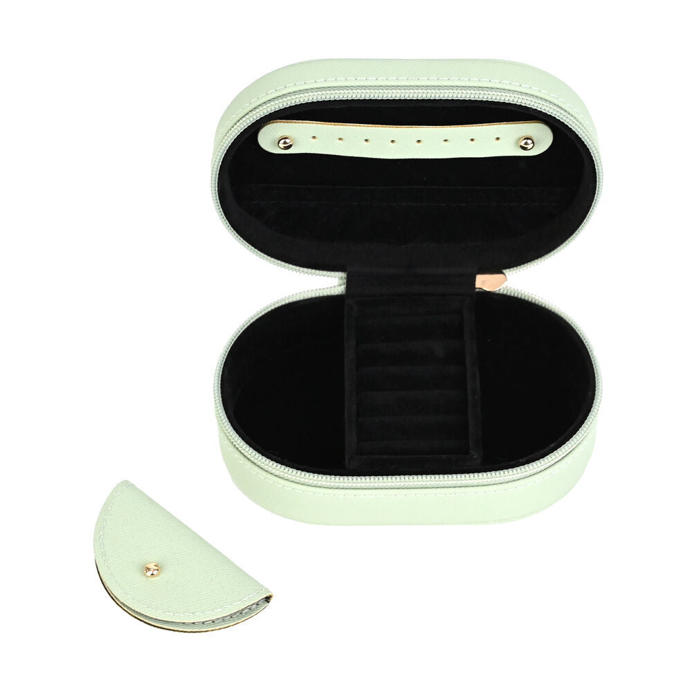 2PK Kate Hill Travelling Jewellery Organiser Storage Bag Case 14.5x8.5x5cm Pistachio