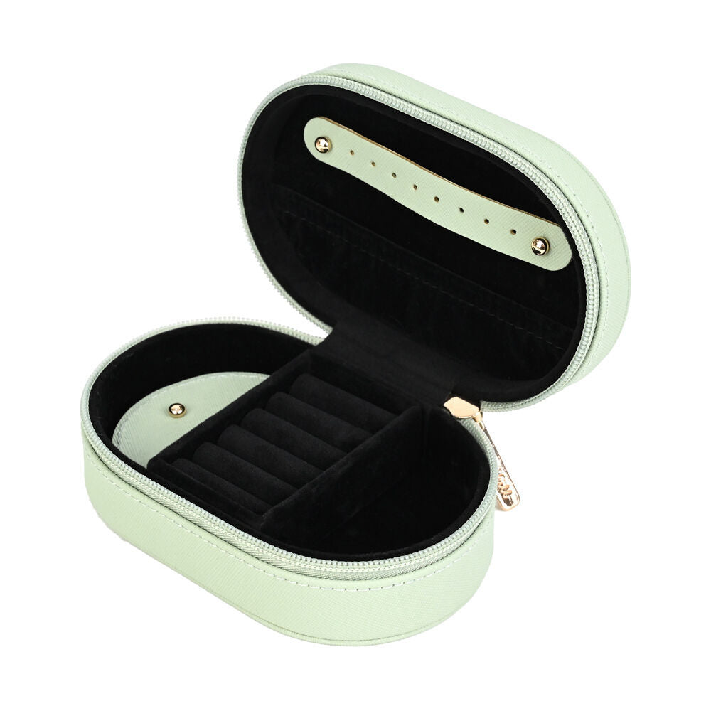 2PK Kate Hill Travelling Jewellery Organiser Storage Bag Case 14.5x8.5x5cm Pistachio
