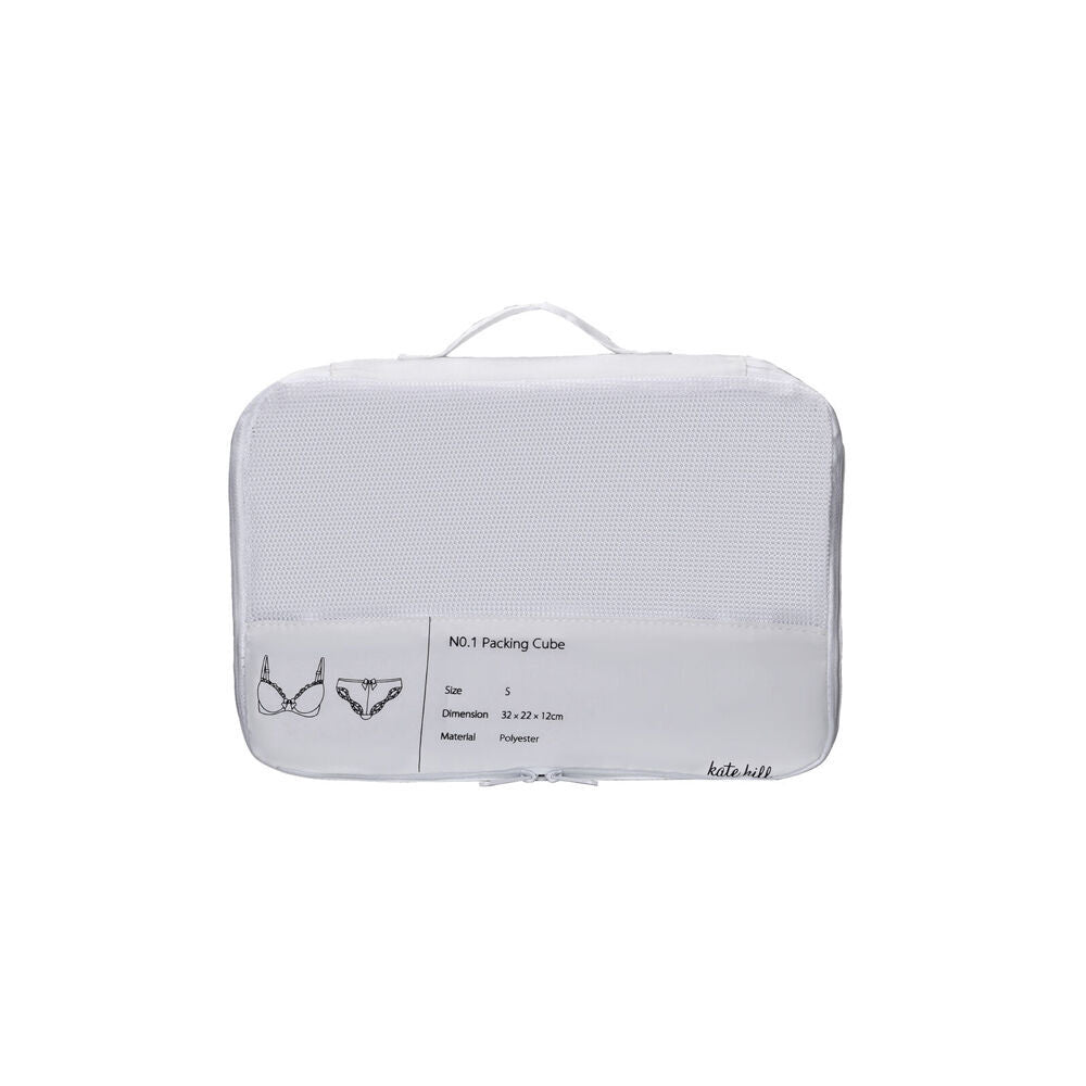 2x 3pc Kate Hill Travelling Packing Cubes Organiser Accessory Set White