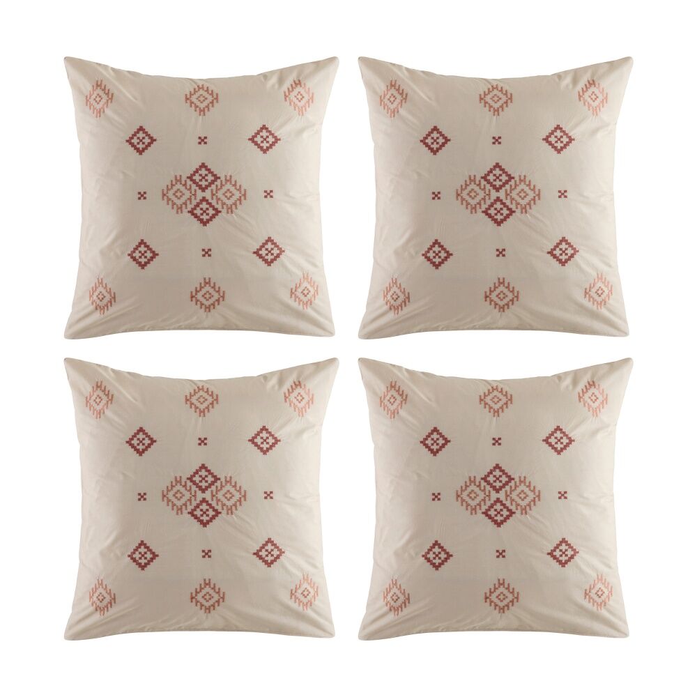 4PK KAS Australia Sinto Euro Pillowcase European Style 100% Cotton Clay