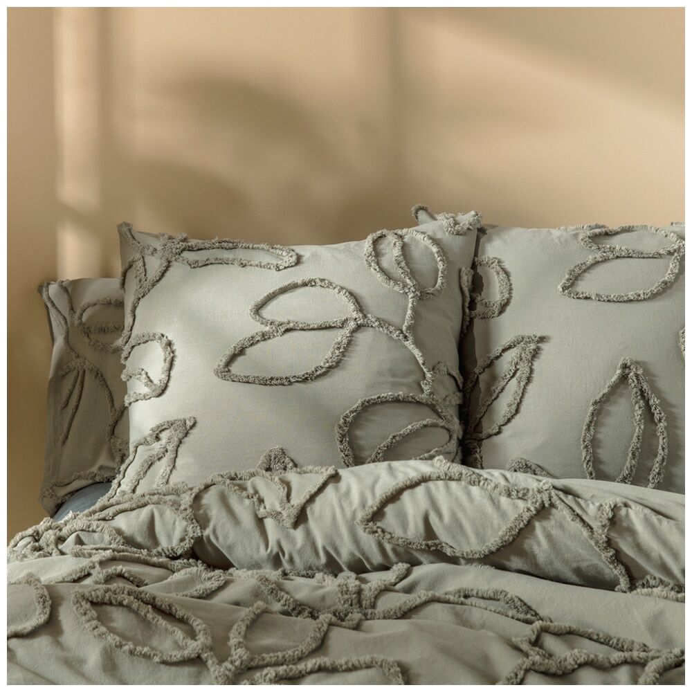 4PK KAS Australia Sorrel Euro Pillowcase European Style 100% Cotton Olive
