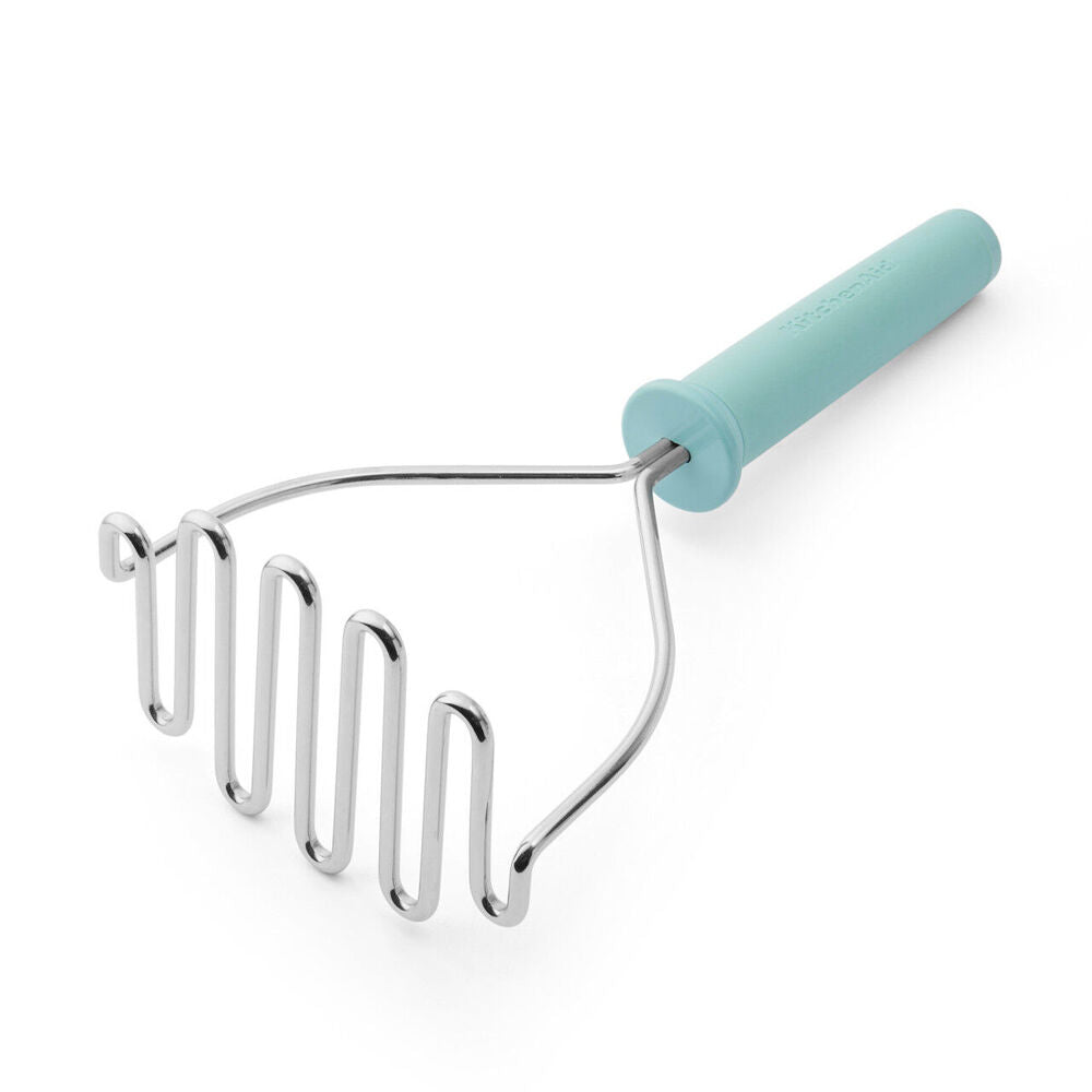 KitchenAid Soft Grip Metal Masher Cooking Utensil - Mineral Water