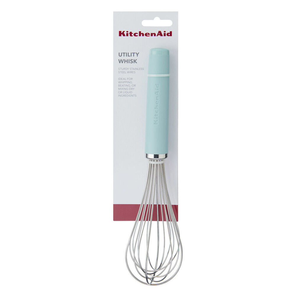 KitchenAid Soft Grip Metal Utility Whisk Cooking Utensil - Mineral Water