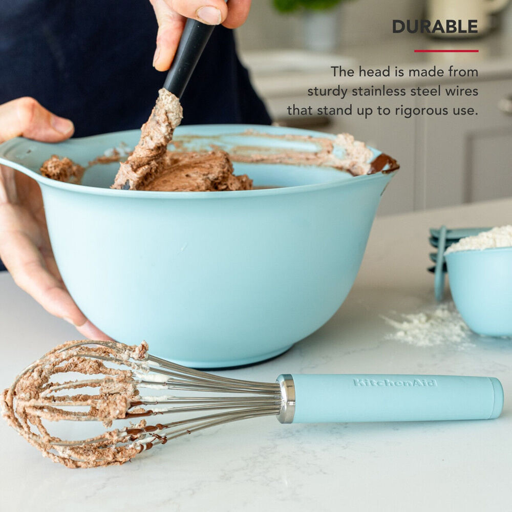 KitchenAid Soft Grip Metal Utility Whisk Cooking Utensil - Mineral Water