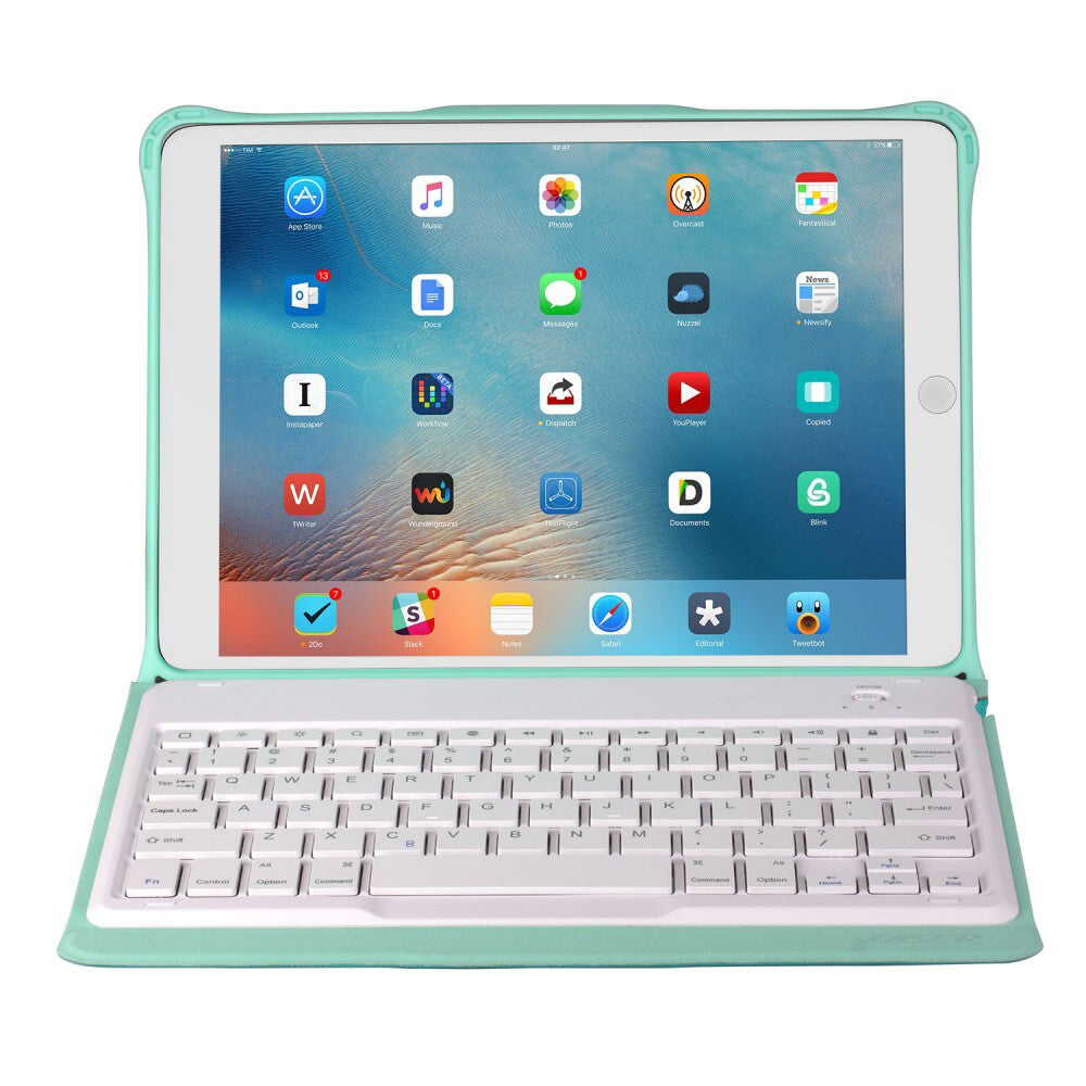 Laser Case w/ Wireless Bluetooth Keyboard For iPad 10.2'' - Green