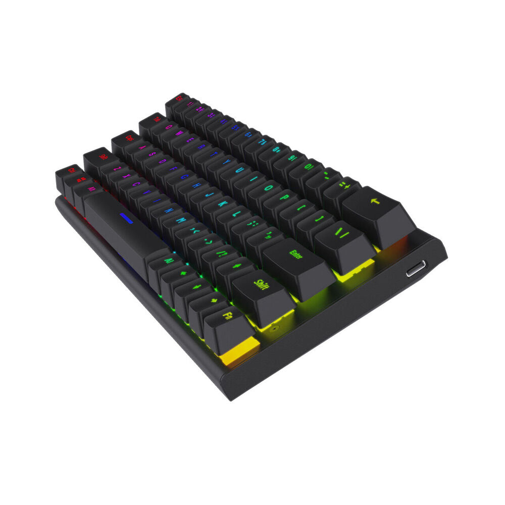 Laser Gaming Mini 88-Key RGB Mechanical Keyboard Compact Portable Black
