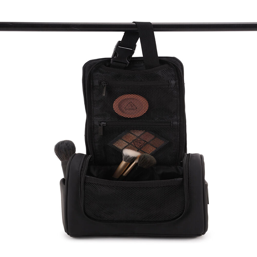 Kate Hill Women's Willow Hanging Toiletry Bag Travel Pouch 23.5x13cm Black