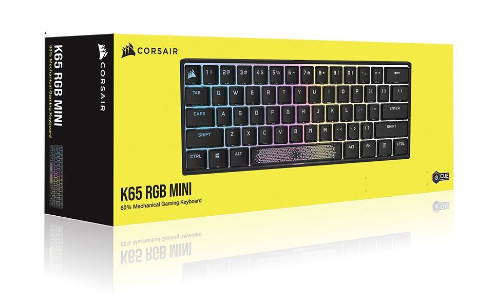 Corsair K65 RGB Mini Mechanical Cherry MX Speed Gaming Keyboard for PC ...