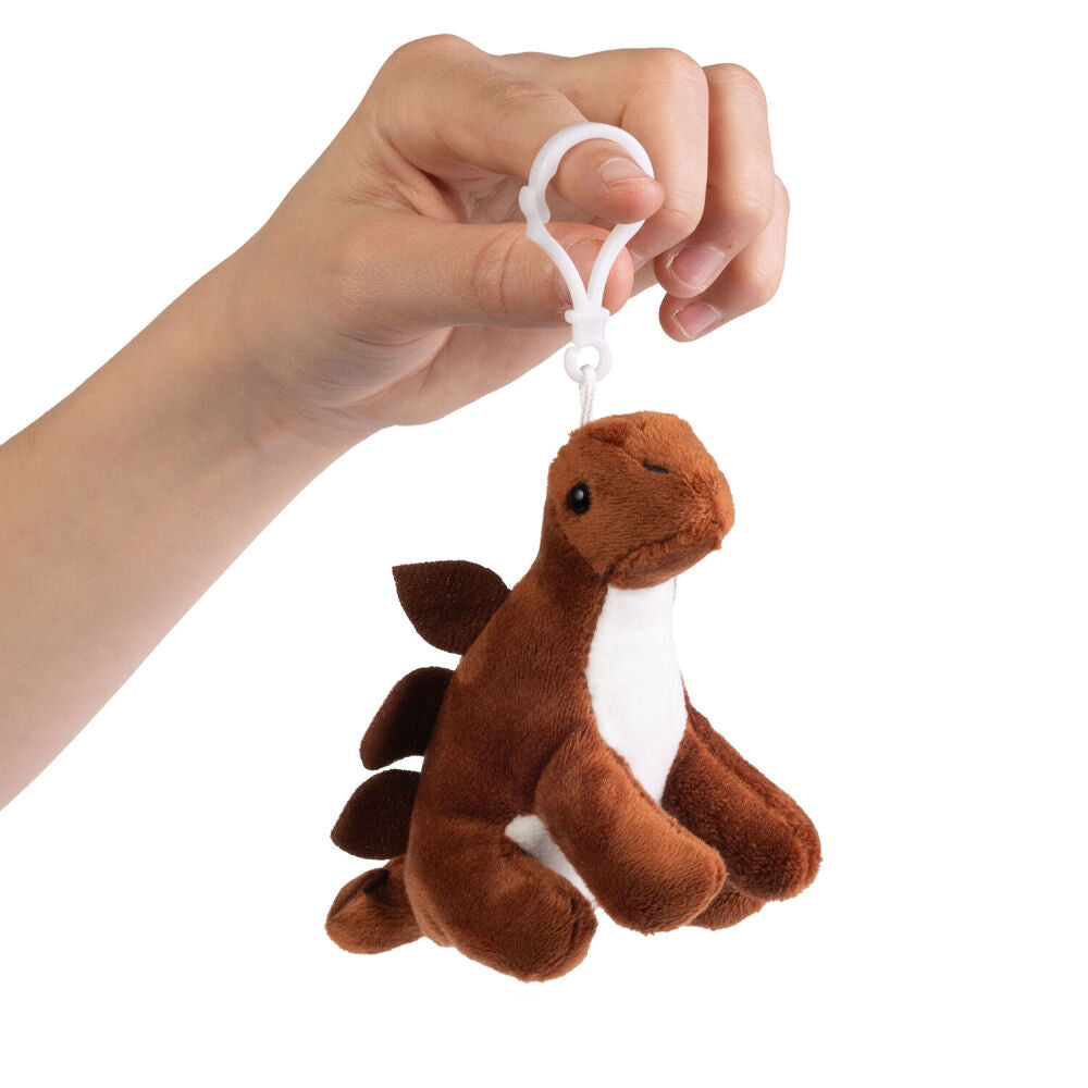 3PK Living Nature Clips Dinosaurs Plush Keychain - Assorted 3y+