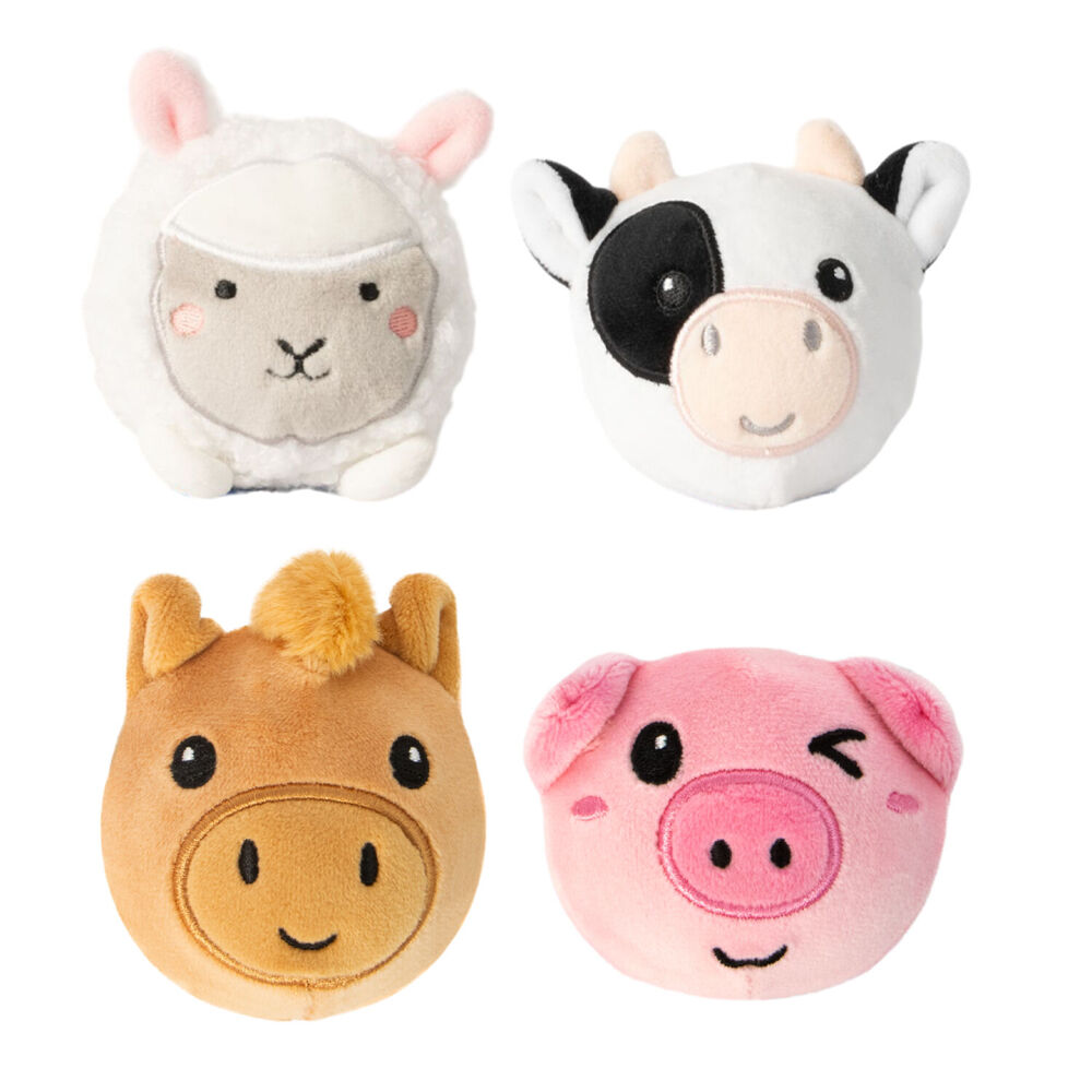 2PK Keycraft Farm Animals Squishy Plushies Fun Sensory Kids Toy Assorted