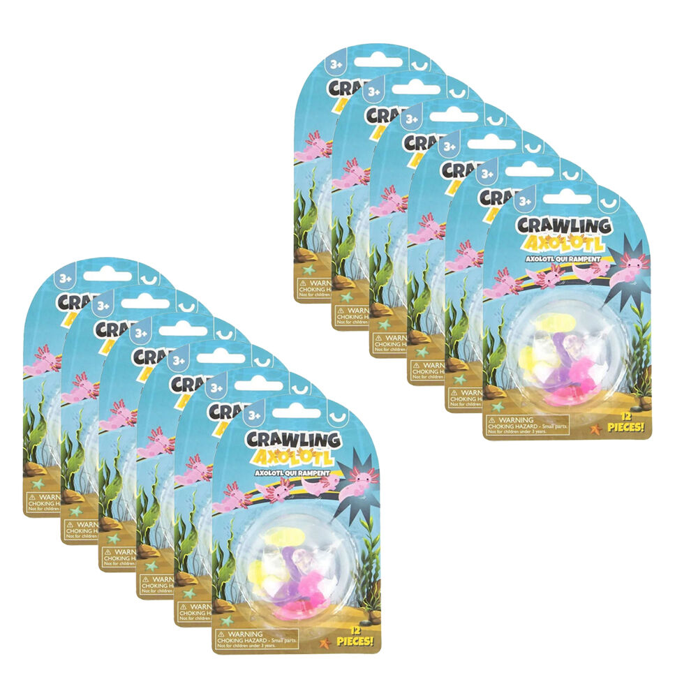 12PK Keycraft Sticky Crawling Axolotls Sensory Toy - Assorted 3y+