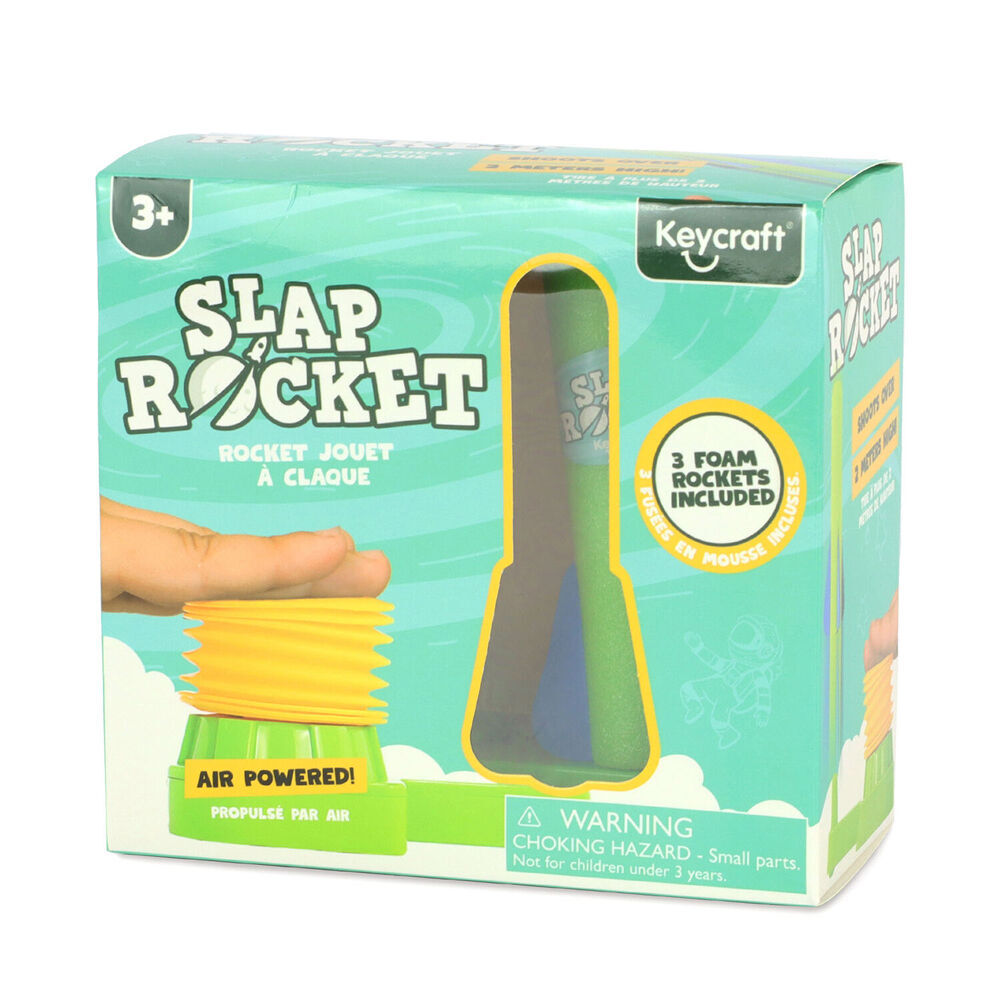 4PK Keycraft Air Powered Slap Foam Rocket Launcher 14x15cm 3y+