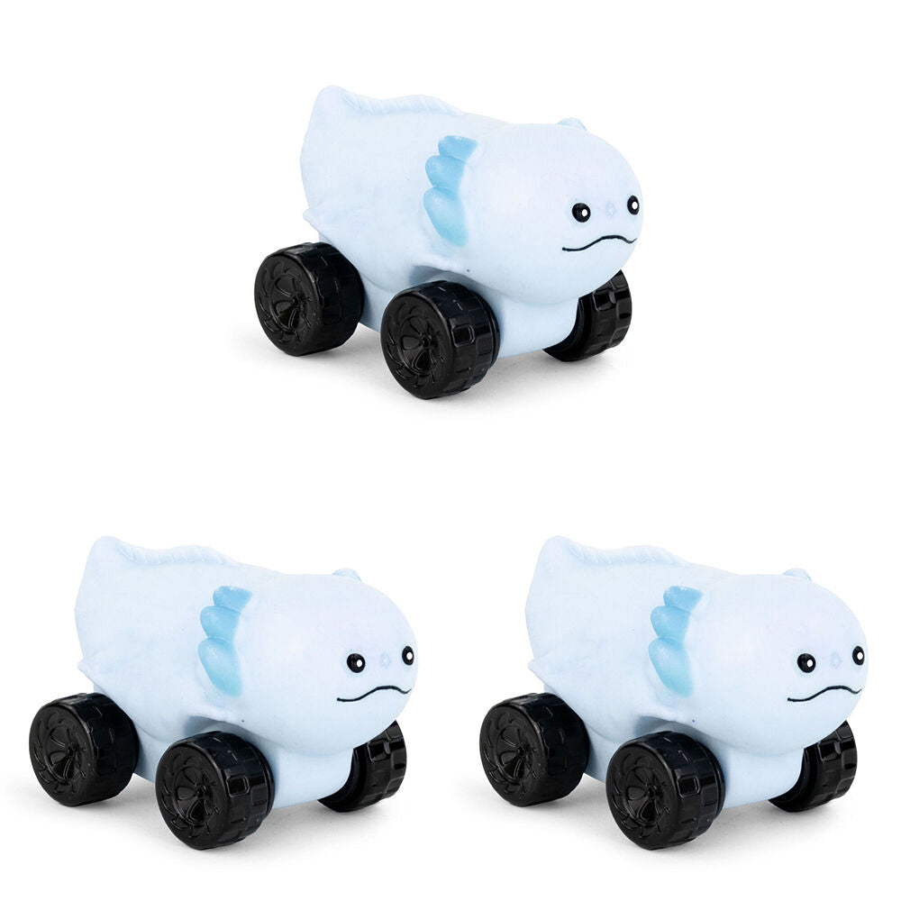 3PK Keycraft Stretch Wheels Axolotl Stress Relief Toy - Assorted 3y+