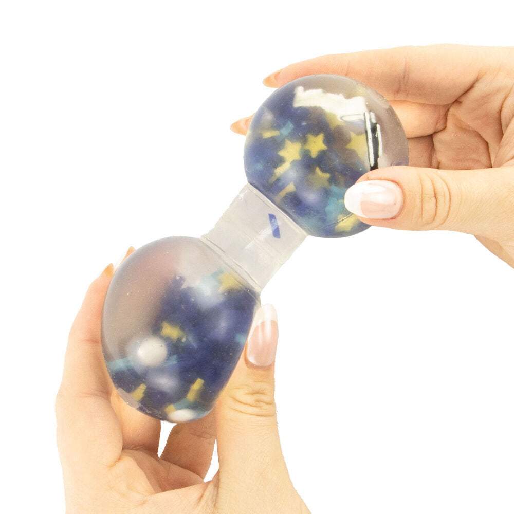3PK Keycraft Squeeze Pops Space Squeeze Glitter Pop Toy 3y+