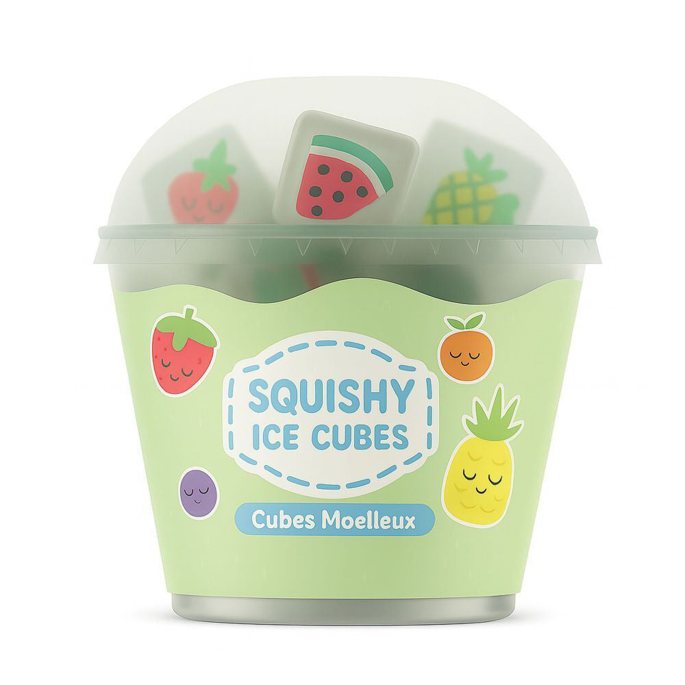 4PK 6 pc Keycraft Squishy Ice Cube Kids Sensory Tactile Toy Assorted