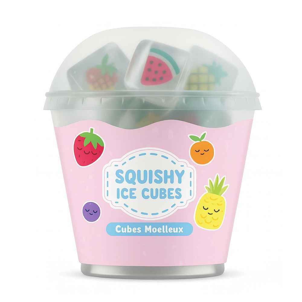 4PK 6 pc Keycraft Squishy Ice Cube Kids Sensory Tactile Toy Assorted