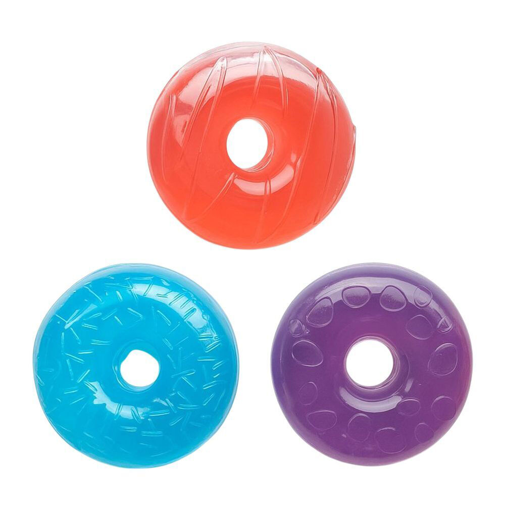 4PK 3pc Keycraft Donut Shaped Slime Kids Sensory Toy Multicoloured;
