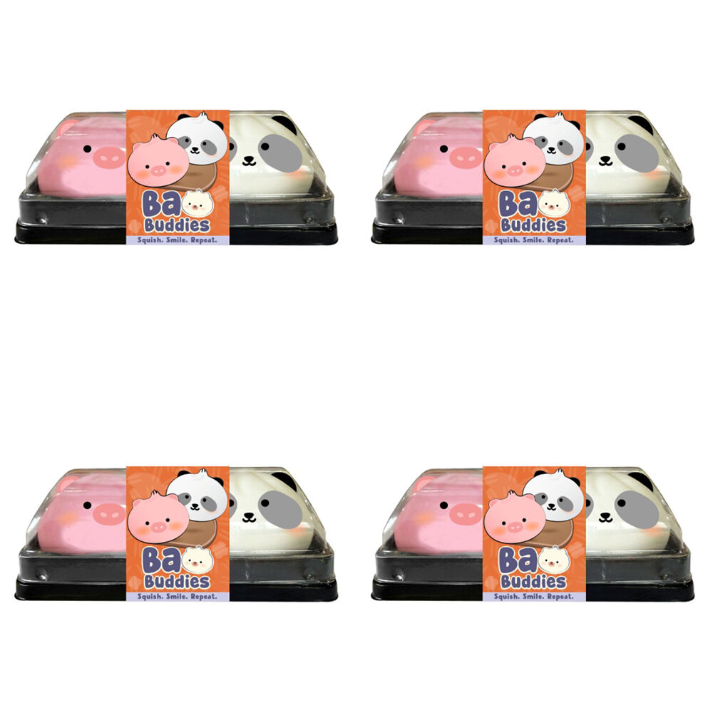4x 2pc Keycraft Bao Animal Buddies Children's Sensory Toy Stretchy