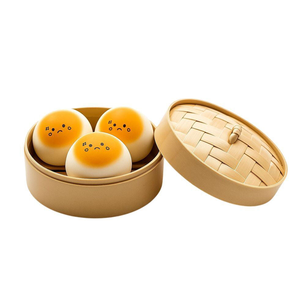 3x 3pc Keycraft Dim Sum Cuddle Bun Buddies Kids Sensory Toy Stretchy