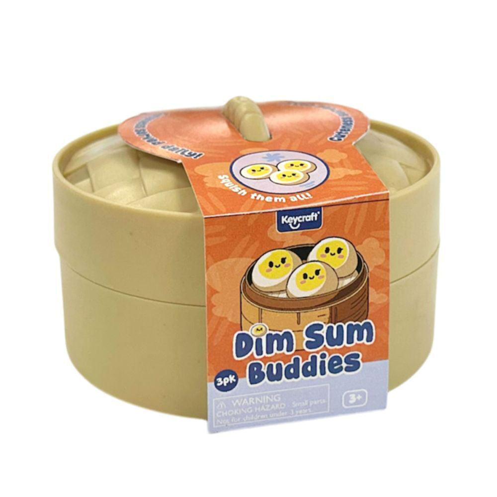 3x 3pc Keycraft Dim Sum Cuddle Bun Buddies Kids Sensory Toy Stretchy
