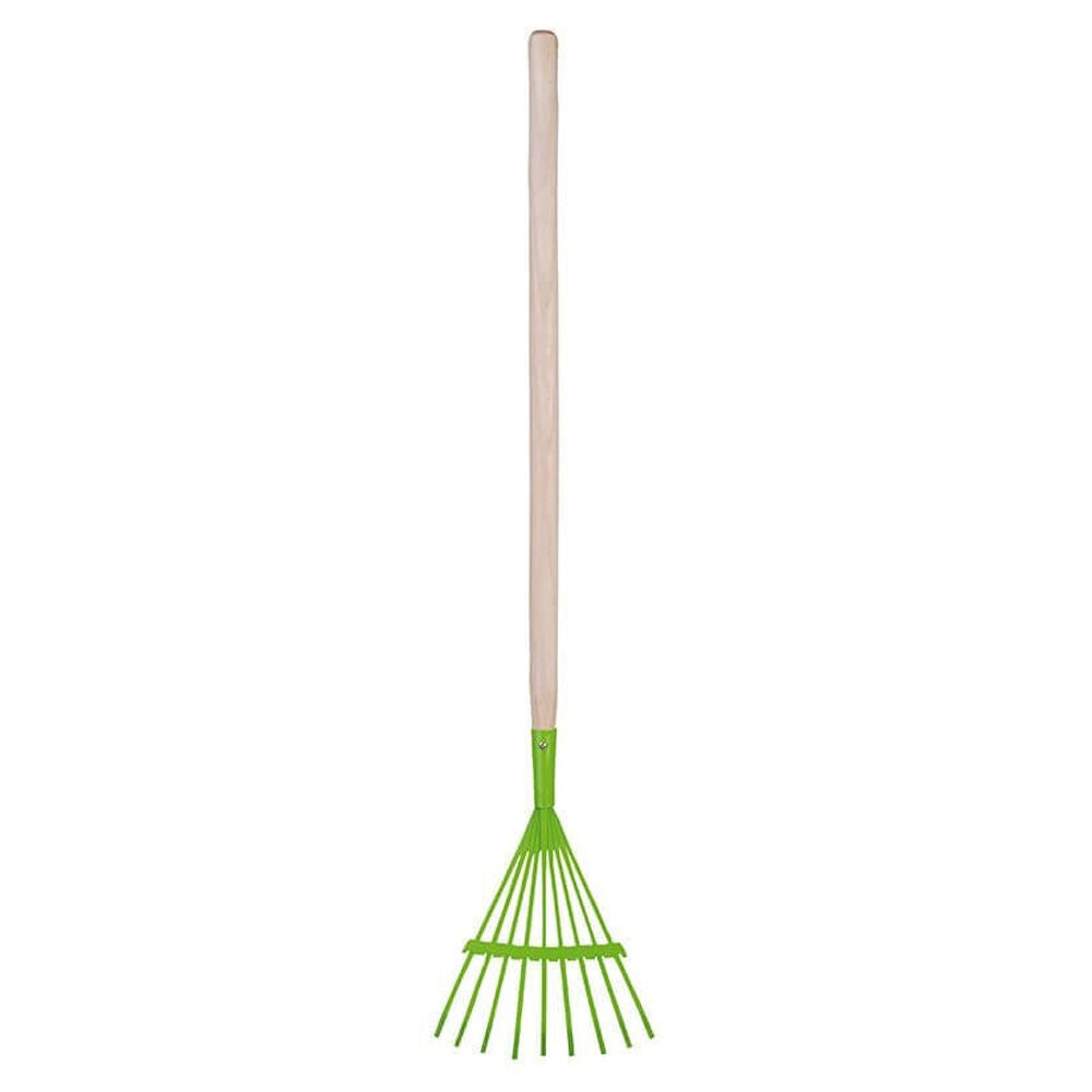 2PK Esschert Design Kids/Children's Lawn Rake Pretend Play Gardening Toy Green