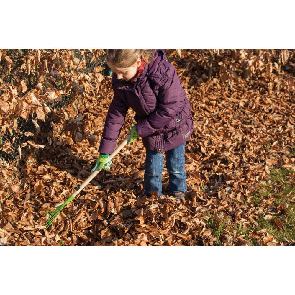 2PK Esschert Design Kids/Children's Lawn Rake Pretend Play Gardening Toy Green