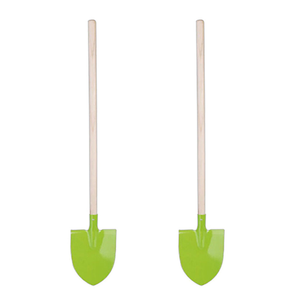 2PK Esschert Design Kids/Children's Spade Pretend Play Gardening Toy Green