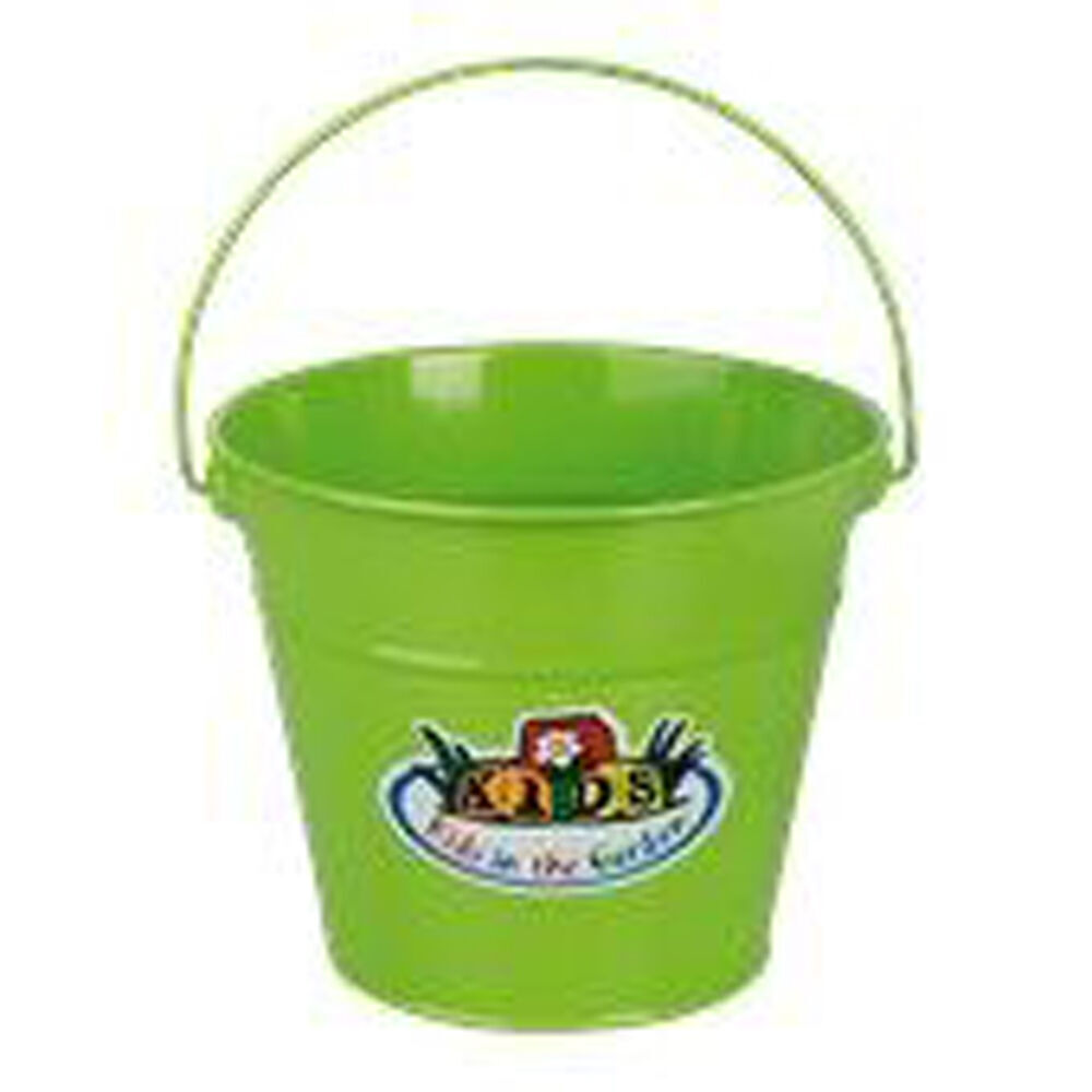 2PK Esschert Design Kids Storage Bucket Gardening Toy 20.5cm Woodland Green