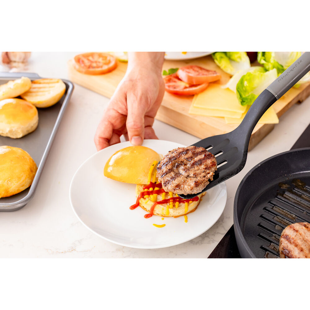 KitchenAid Classic Slotted Nylon Turner/Spatula Cooking Utensil Charcoal Grey