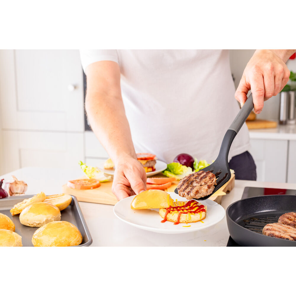 KitchenAid Classic Slotted Nylon Turner/Spatula Cooking Utensil Charcoal Grey