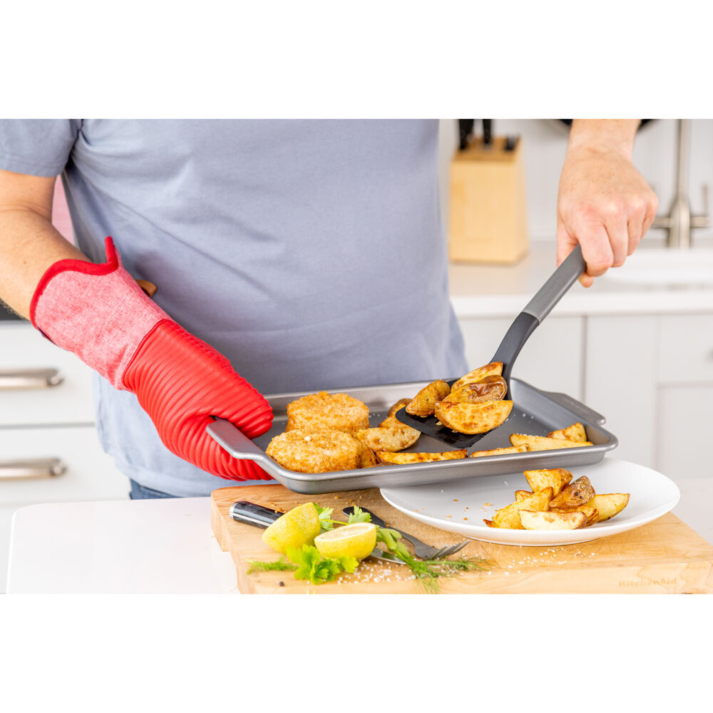 2PK KitchenAid Classic Slotted Nylon Turner/Spatula Cooking Utensil Charcoal Grey