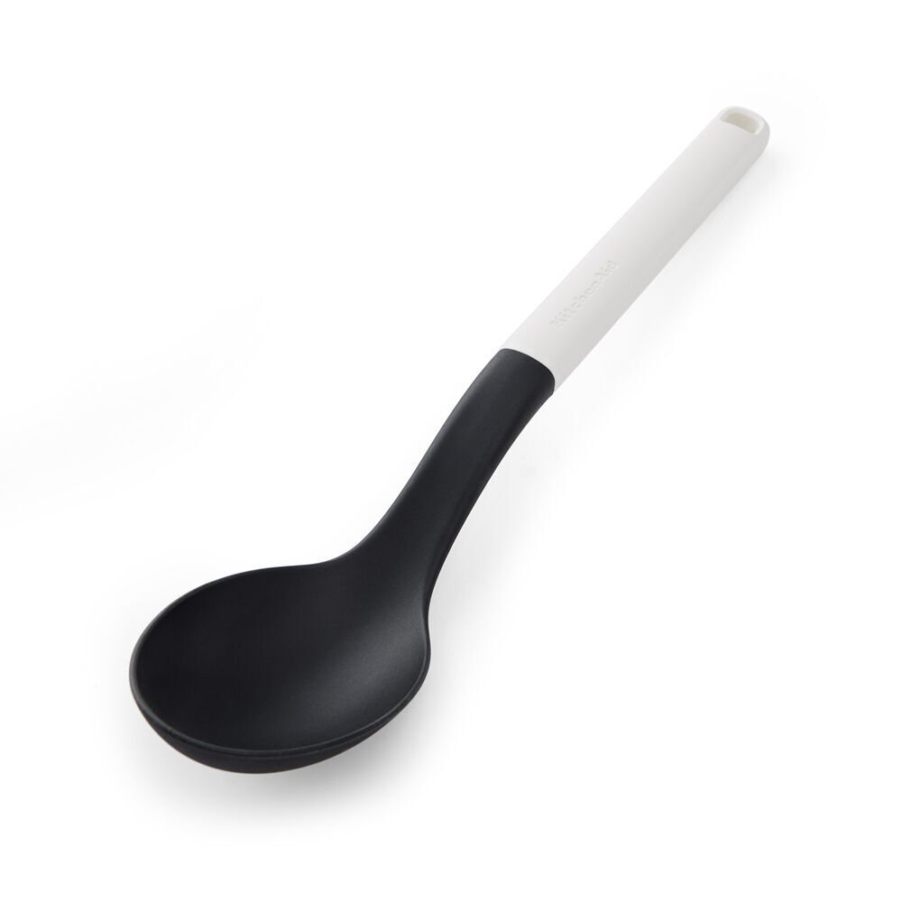 2PK KitchenAid Classic Nylon Solid Cooking Spoon/Kitchen Utensil Porcelain White