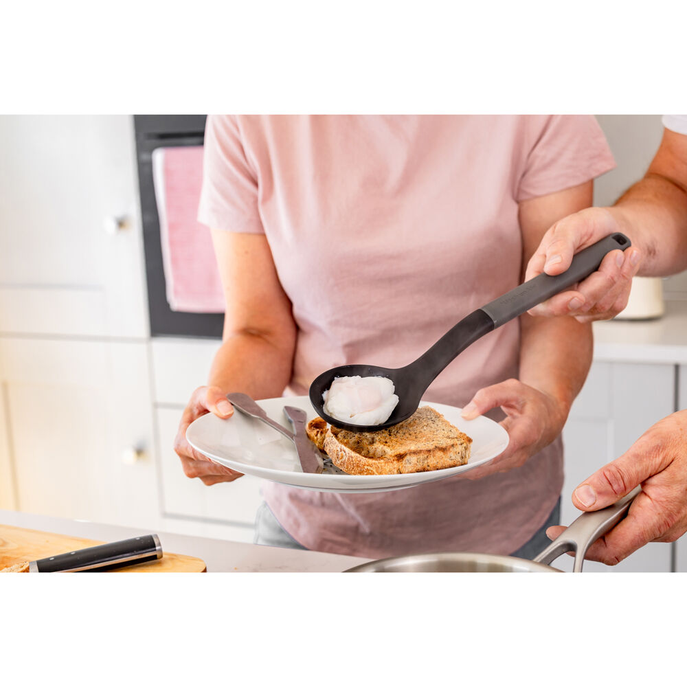 KitchenAid Classic Slotted Nylon Cooking Spoon/Kitchen Utensil Charcoal Grey