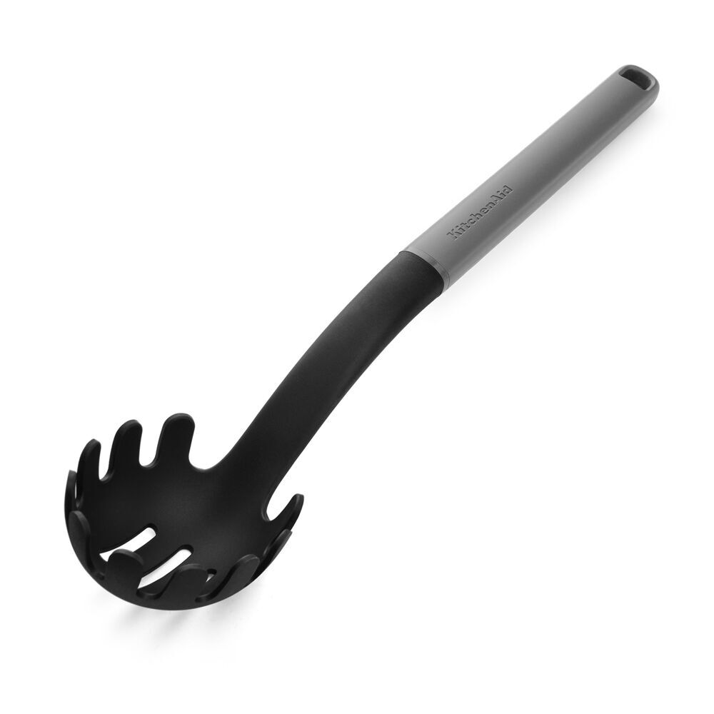 2PK KitchenAid Classic Nylon Pasta Server/Spoon Cooking Utensil Charcoal Grey