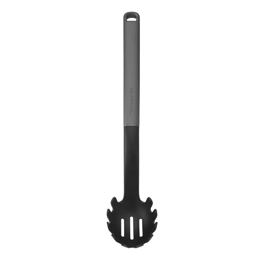 2PK KitchenAid Classic Nylon Pasta Server/Spoon Cooking Utensil Charcoal Grey