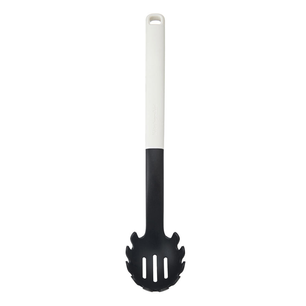 2PK KitchenAid Classic Nylon Pasta Server/Spoon Cooking Utensil Porcelain White