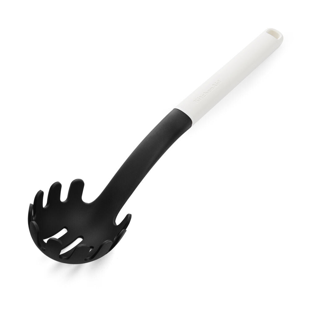 2PK KitchenAid Classic Nylon Pasta Server/Spoon Cooking Utensil Porcelain White