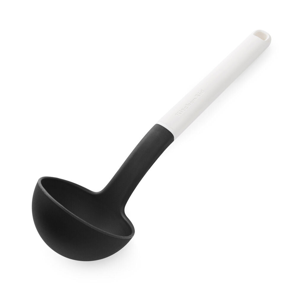 2PK KitchenAid Classic Nylon Serving Ladle/Spoon Cooking Utensil Porcelain White