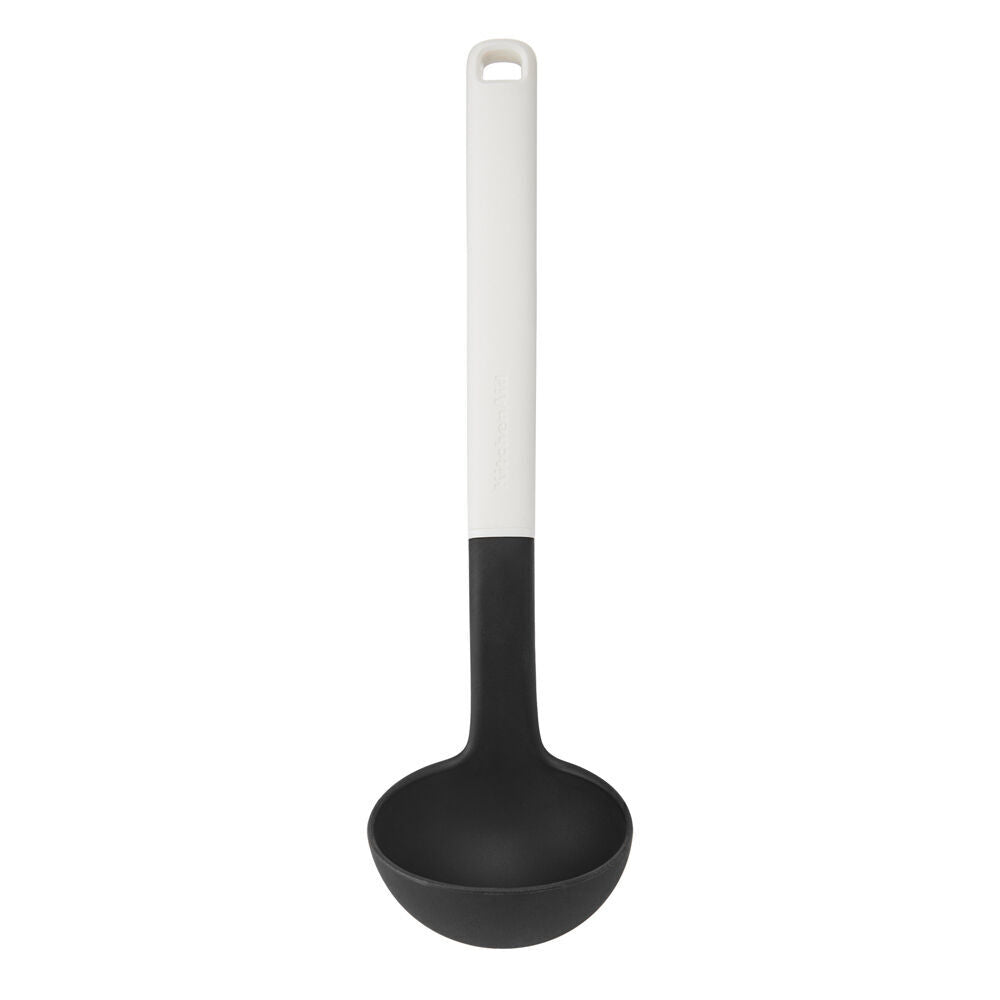 2PK KitchenAid Classic Nylon Serving Ladle/Spoon Cooking Utensil Porcelain White