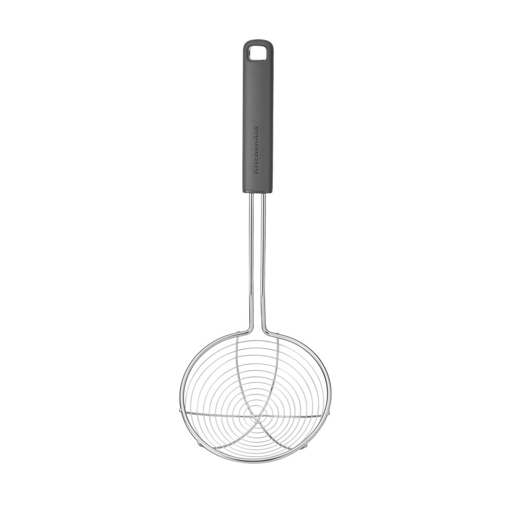 KitchenAid Classic Wire Handheld Food Strainer Cooking Utensil Charcoal Grey