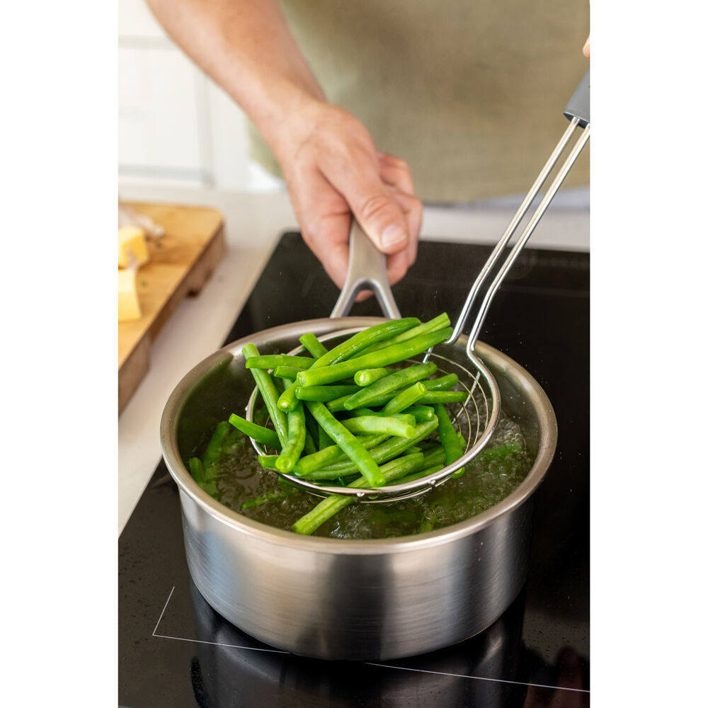 KitchenAid Classic Wire Handheld Food Strainer Cooking Utensil Charcoal Grey