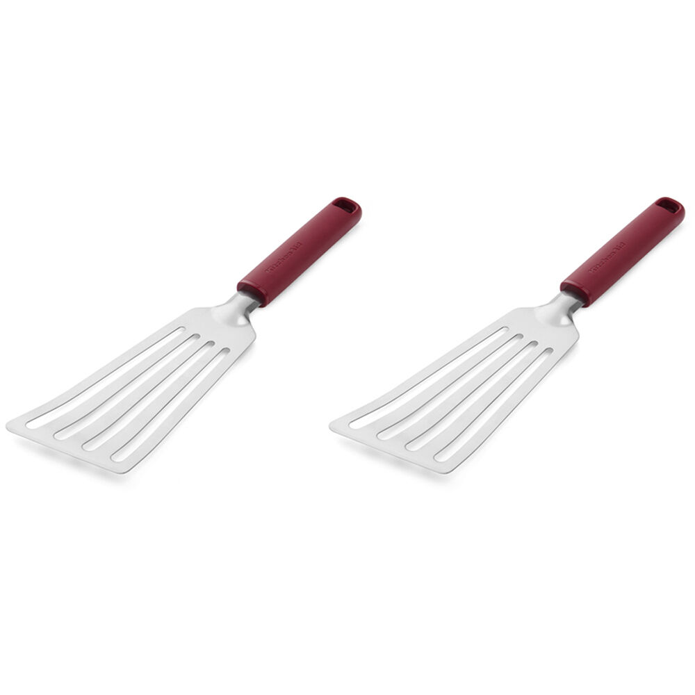 2PK KitchenAid Classic Metal Flexable Turner/Spatula Cooking Utensil Empire Red
