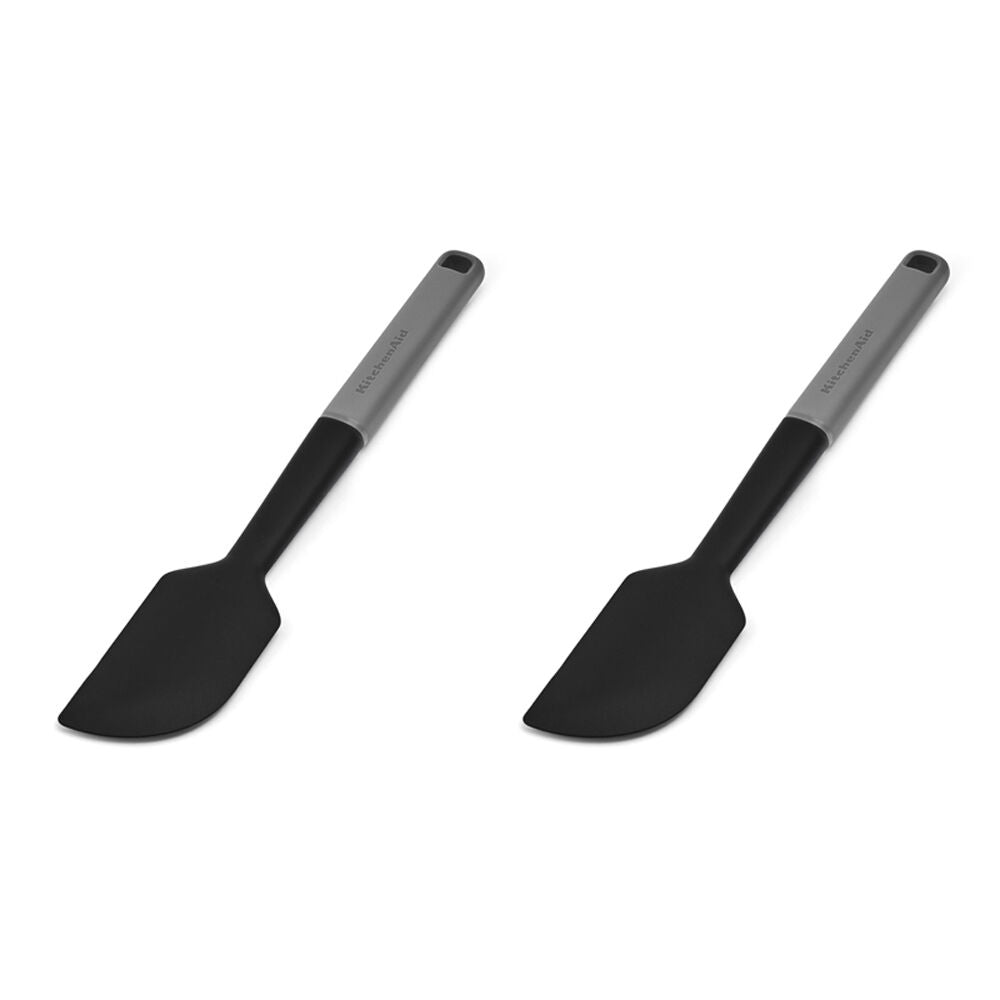 2PK KitchenAid Classic Nylon Scraper Spatula/Turner Cooking Utensil Charcoal Grey