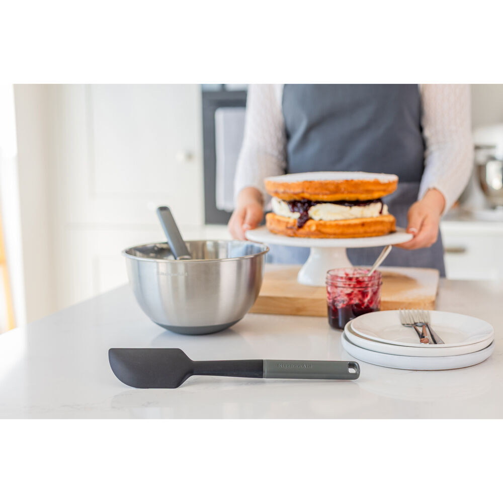 2PK KitchenAid Classic Nylon Scraper Spatula/Turner Cooking Utensil Charcoal Grey