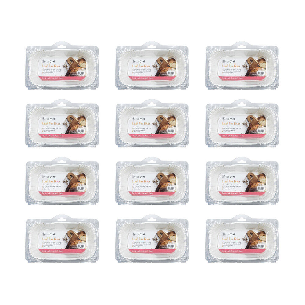 240pc Topchef 19x8cm Rectangle  Cake Liners Baking Sheet - White