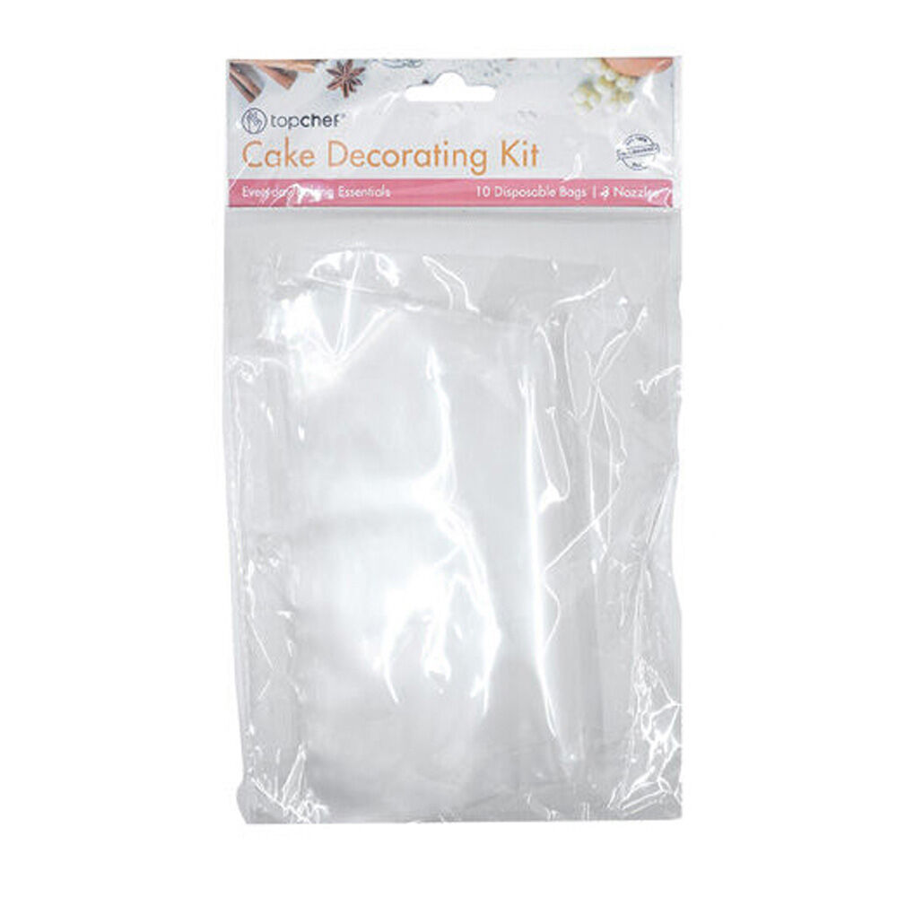 12x 13pc Topchef Cake Decorating Disposable Piping Bag Kit Set White