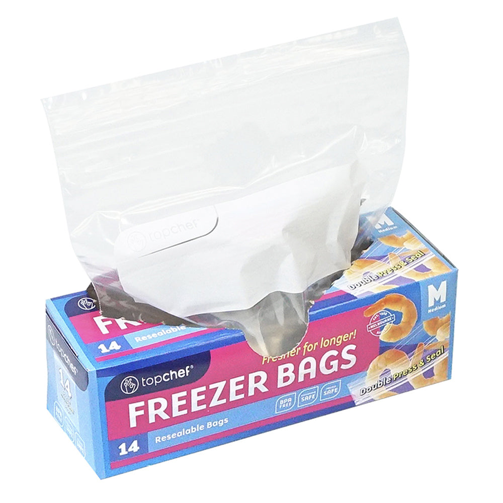 12x Topchef Double Press Seal Freezer Bag