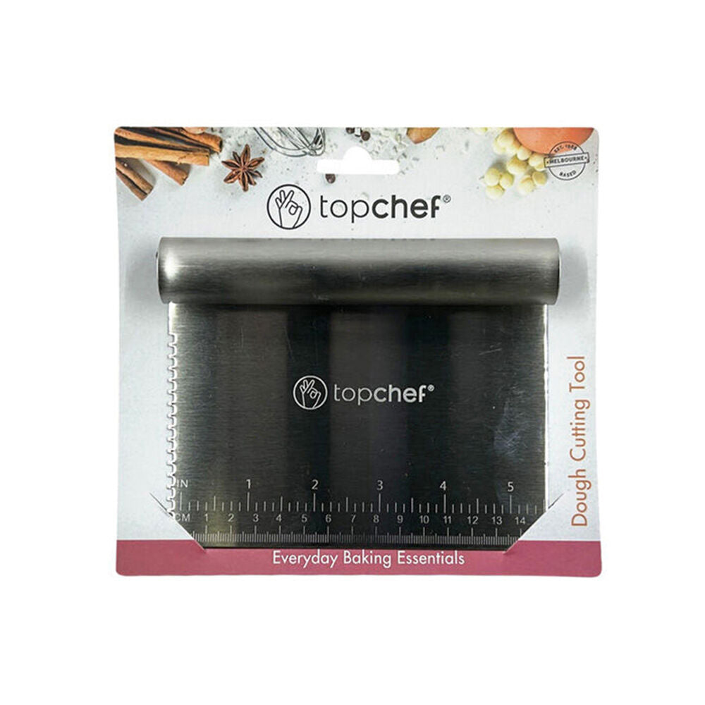 3PK Topchef Stainless Steel Dough Cutter/Scraper Baking Utensil Set Silver