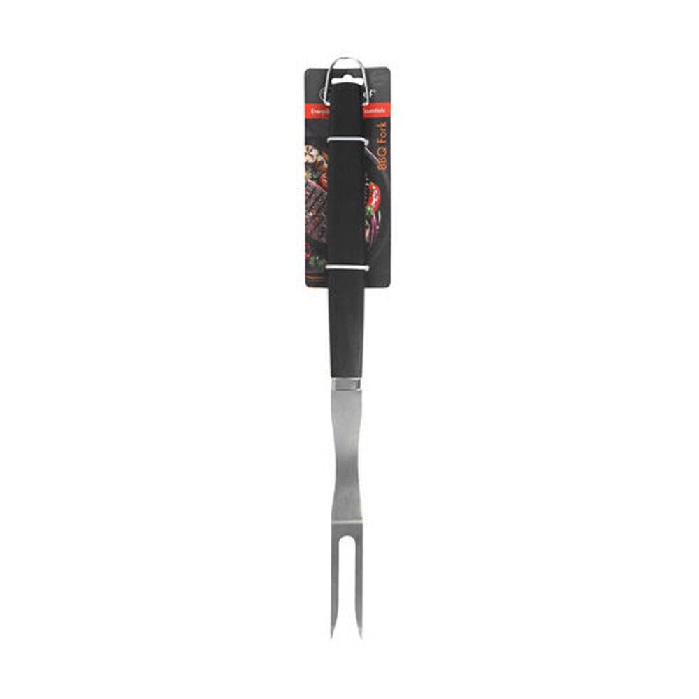 4PK Topchef Stainless Steel Long Handle Barbeque Grilling Fork 46cm Black/Silver