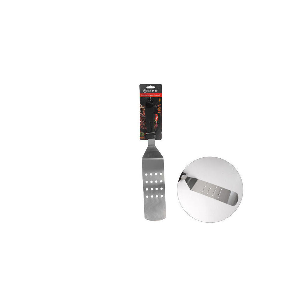 4PK Topchef Stainless Steel Jumbo Barbeque Turner Spatula Black/Silver